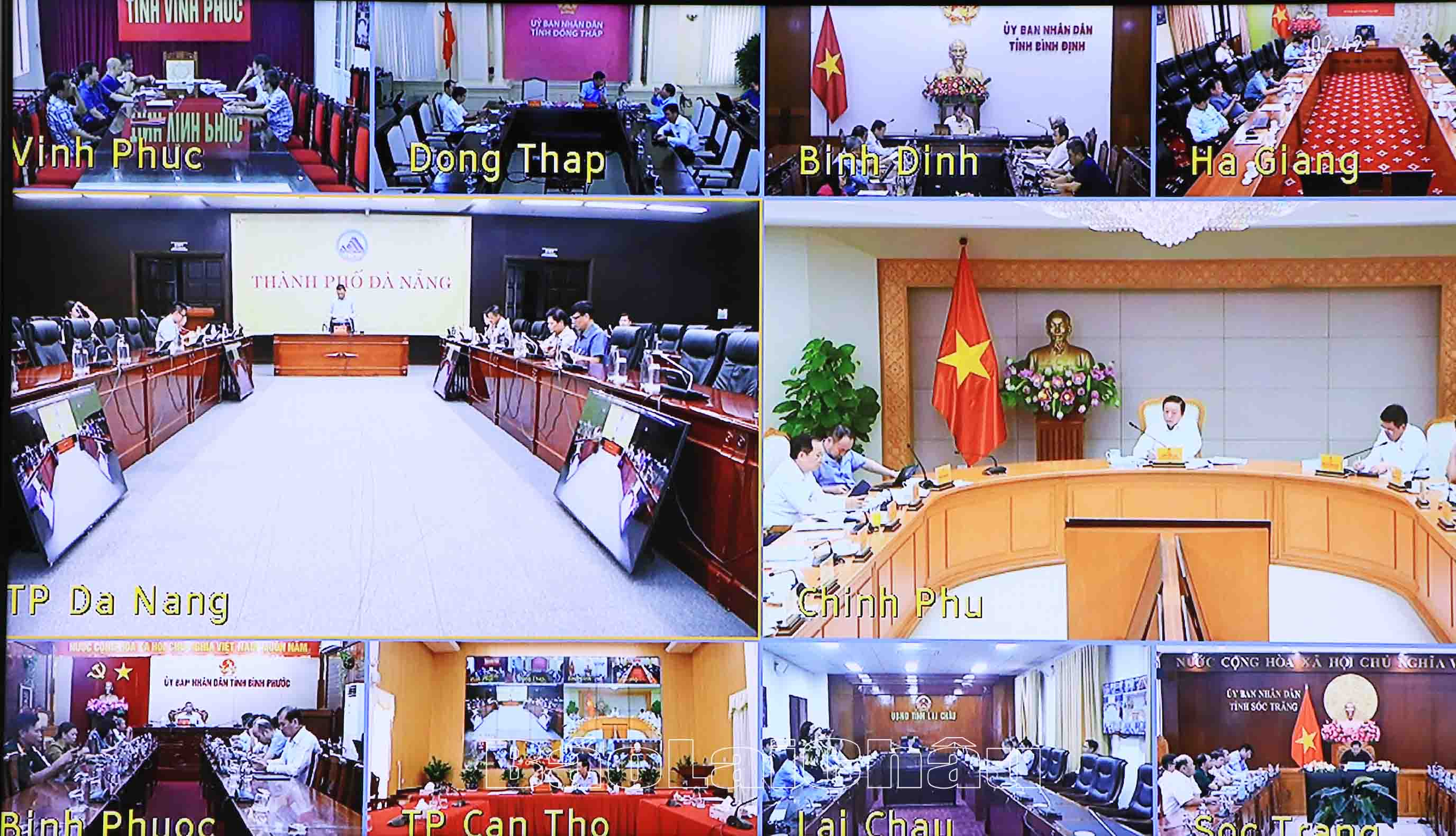 Quang cảnh hội nghị tại các điểm cầu.